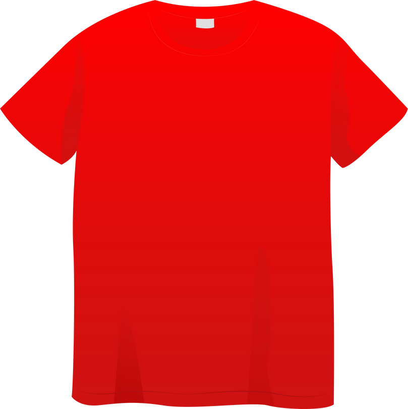 Red Plain T-shirt Front Mockup Design