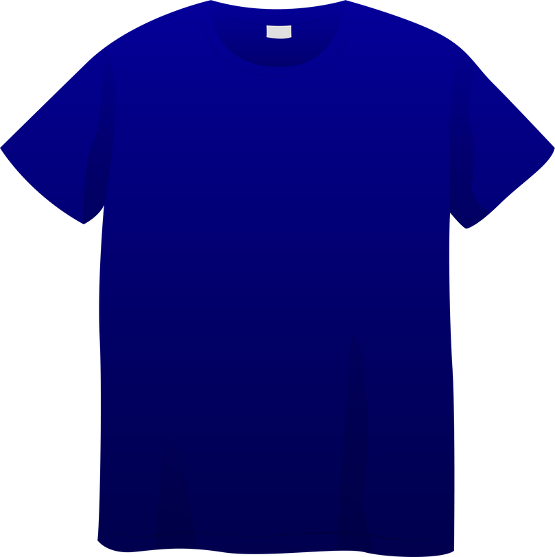 Blue Plain T-shirt Front Mockup Design
